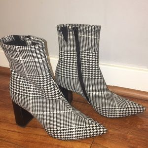Jeffrey Campbell Pointed toe plaid bootie
